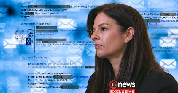 Erica Stanford is facing questions over her use of her personal email for government business. (Composite image by Vania Chandrawidjaja. (Composite image by Vania Chandrawidjaja - iStock/1News)