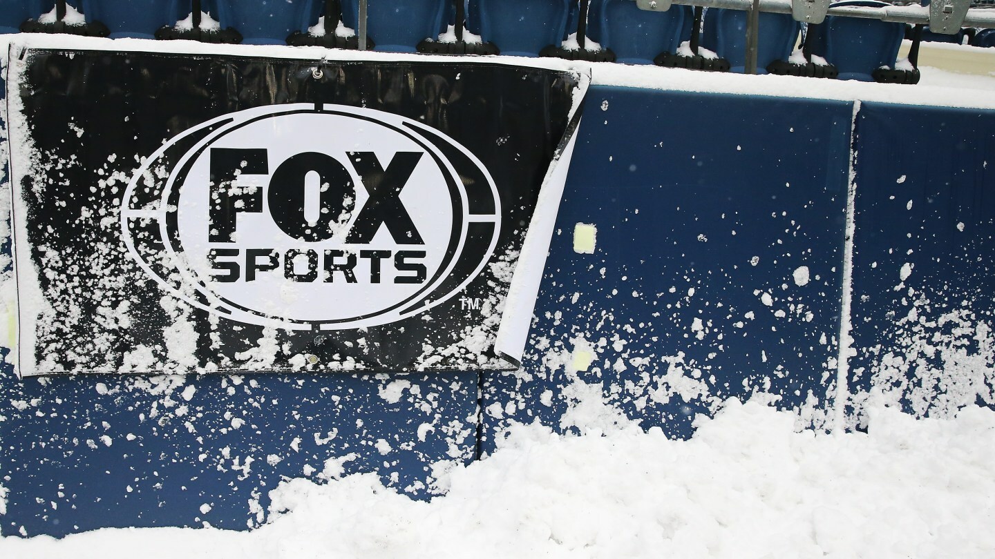 Fox Sports logo in football game.