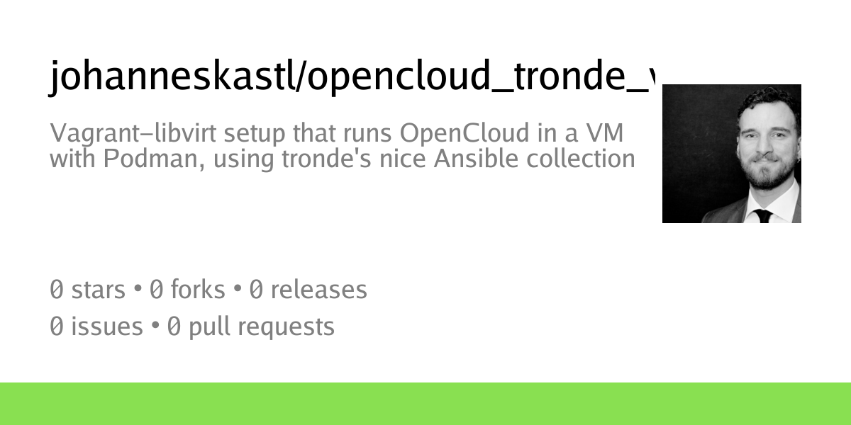 Summary card of repository johanneskastl/opencloud_tronde_vagrant_libvirt_ansible