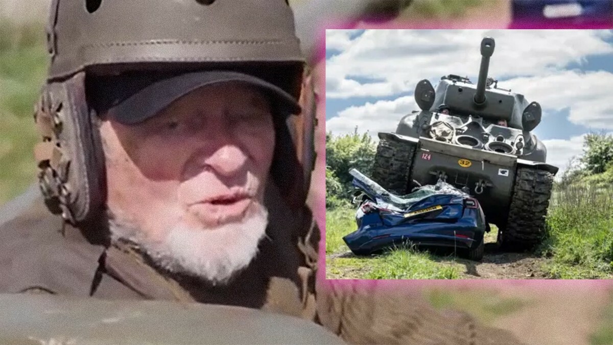 Ken Turner, vétéran de la Seconde Guerre mondiale, a écrasé une Tesla avec un char d'assaut dans une vidéo réalisée par un groupe d'activistes anti-Musk.