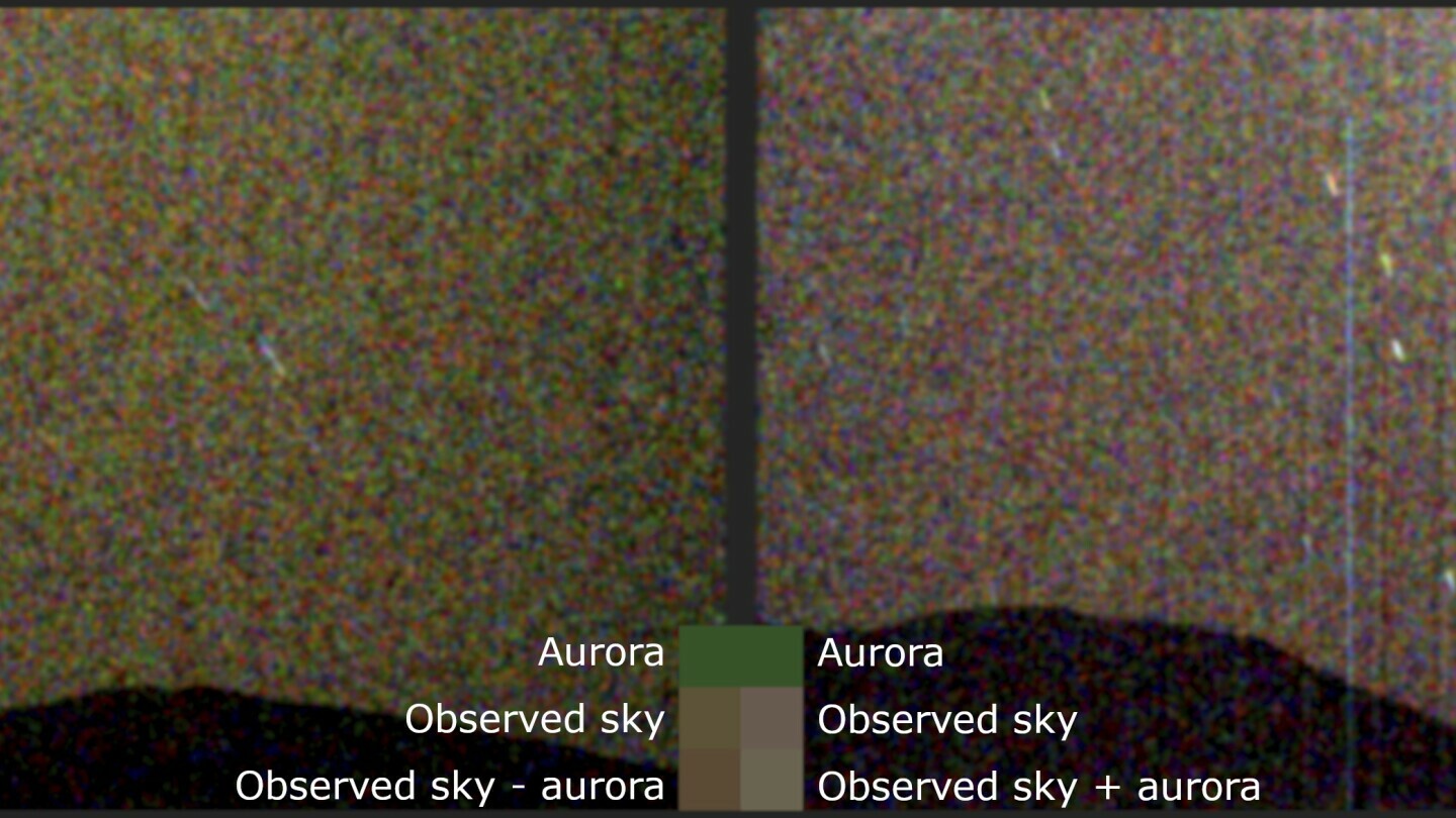 This image by NASA's Perseverance shows evidence of a visible aurora on Mars on March 18, 2024. (NASA via AP)