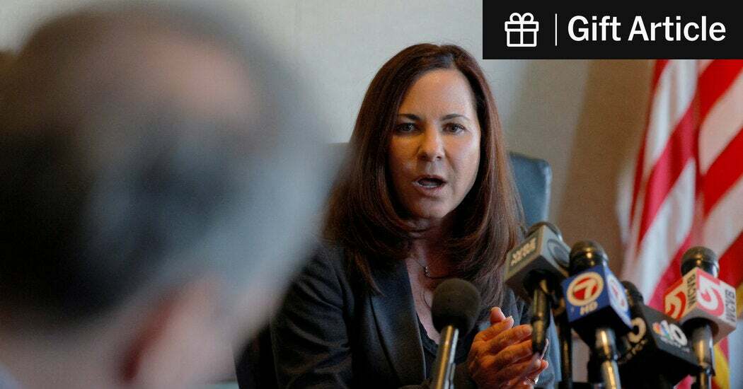 Leah B. Foley, the U.S. attorney for Massachusetts, in February. Ms. Foley took the unusual step of releasing a video statement about felony smuggling charges brought against Kseniia Petrova, a Harvard scientist.