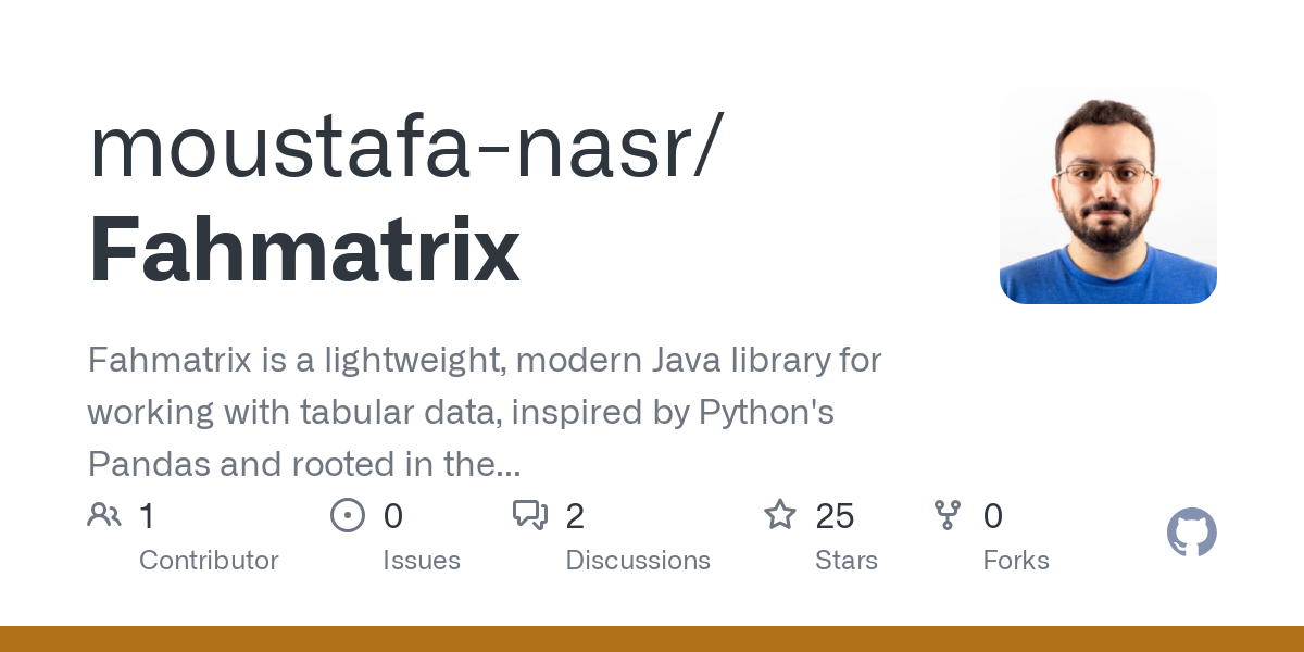 Fahmatrix is a lightweight, modern Java library for working with tabular data, inspired by Python&#39;s Pandas and rooted in the idea of making data understanding (fahm) easy on the JVM. - moustafa...
