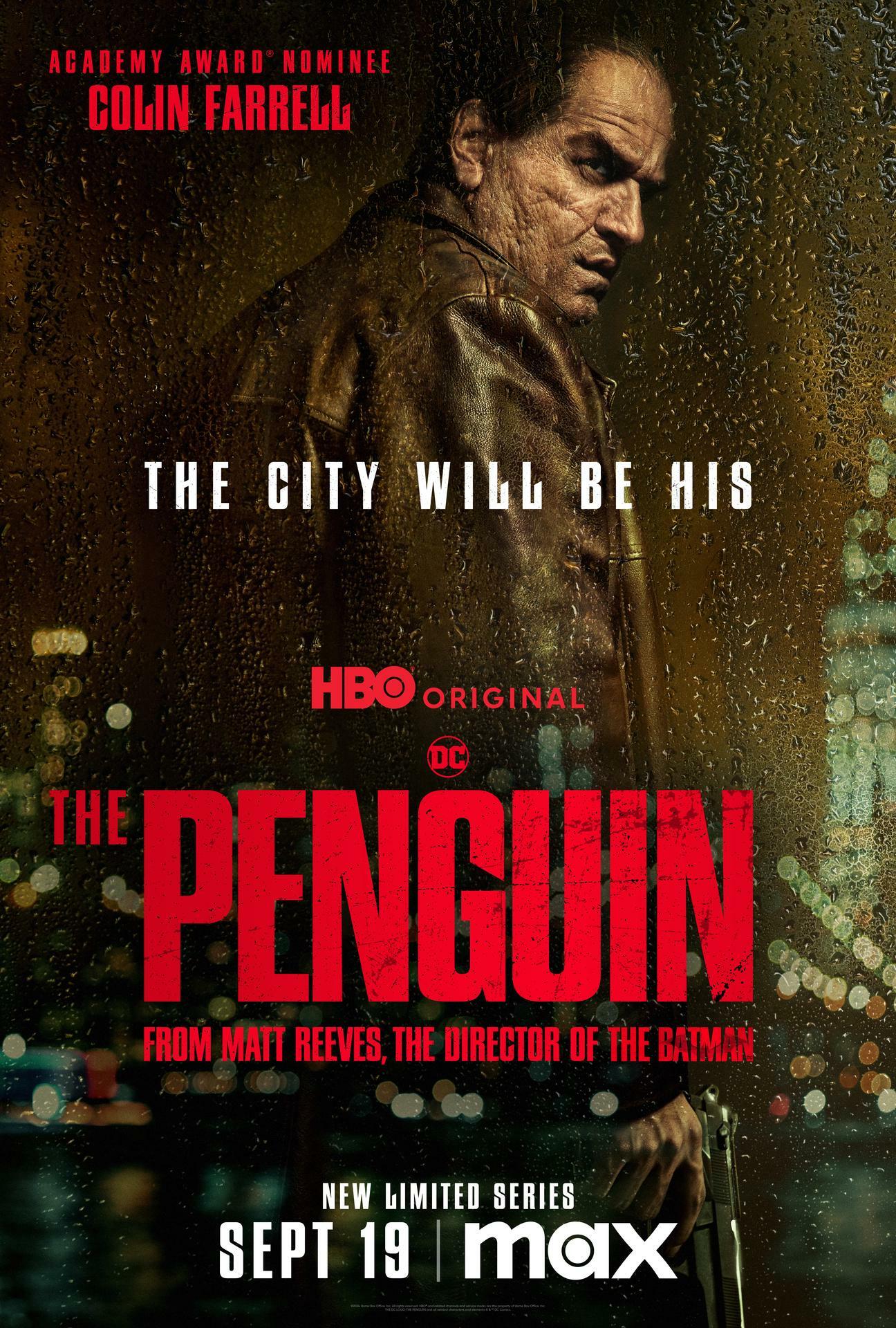 The vertical key art for "The Penguin"