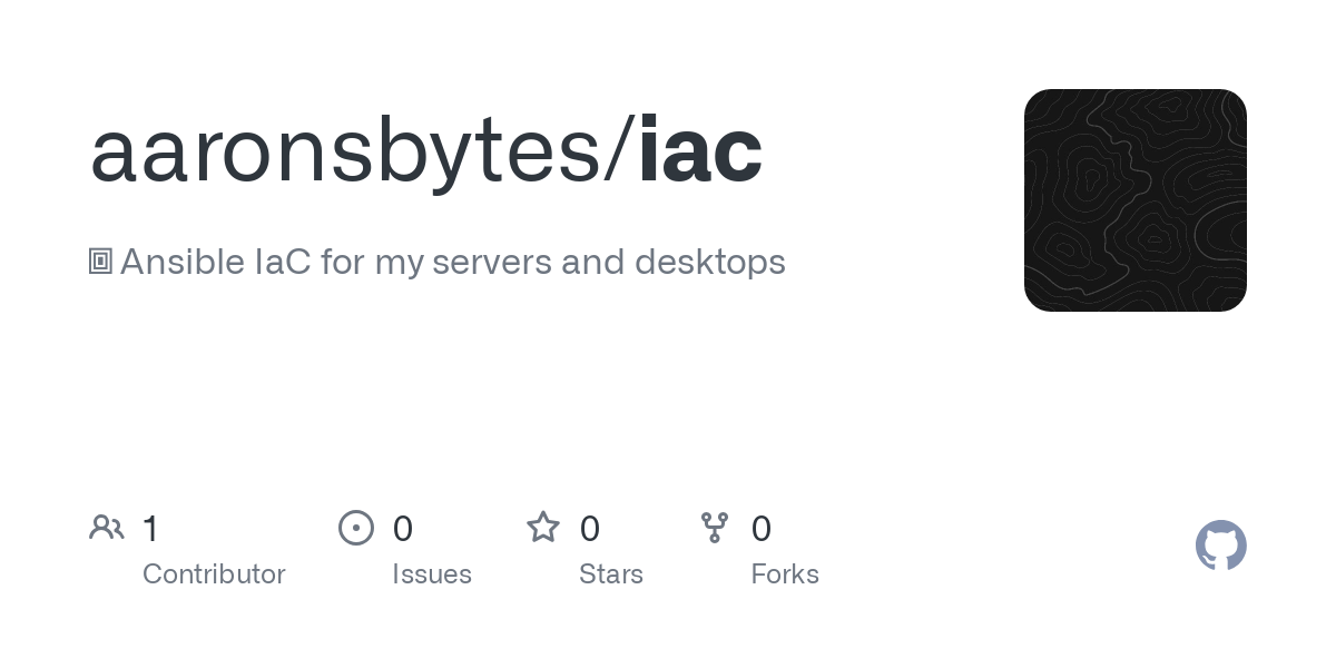 🪷 Ansible IaC for my servers and desktops. Contribute to aaronsbytes/iac development by creating an account on GitHub.