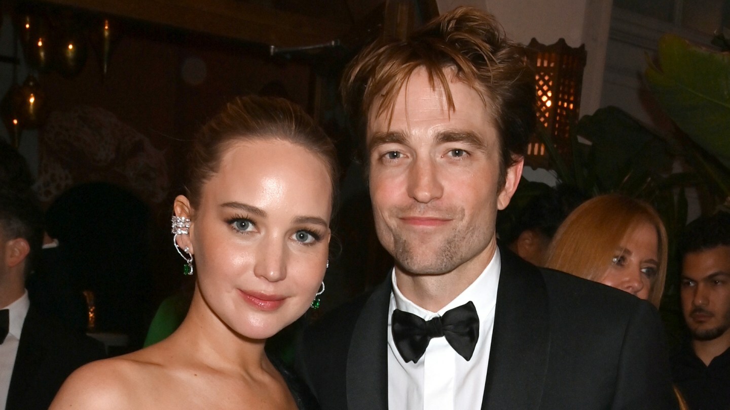 Jennifer Lawrence and Robert Pattinson attend the 'Die, My Love' premiere afterparty presented by The Hollywood Reporter and Longines, at the 78th Festival de Cannes.