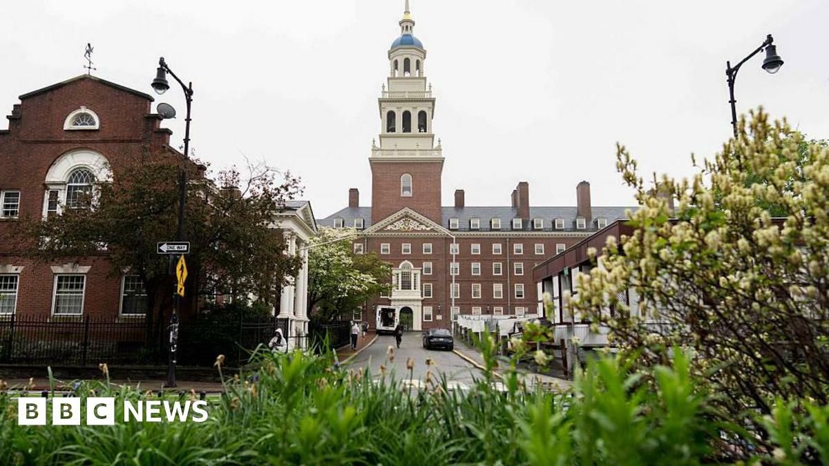 An exterior view of Harvard University