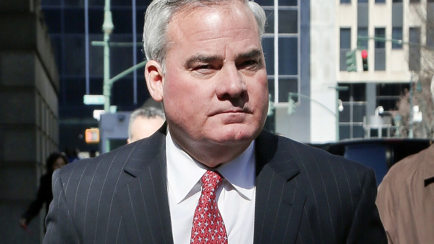 Former Connecticut Gov. John Rowland leaves federal appeals court in New York on March 16, 2016. (AP Photo/Bebeto Matthews, File)