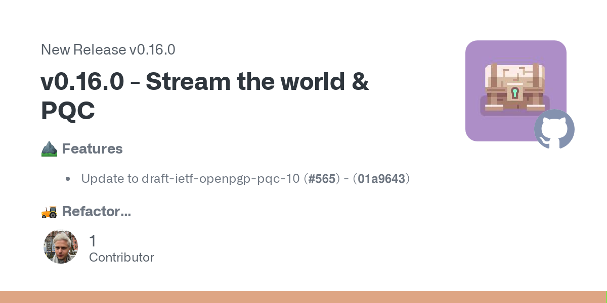 ⛰️  Features

Update to draft-ietf-openpgp-pqc-10 (#565) - (01a9643)

🚜 Refactor

Cleanup the interface of crypto::*::SecretKey - (45e1ea8)