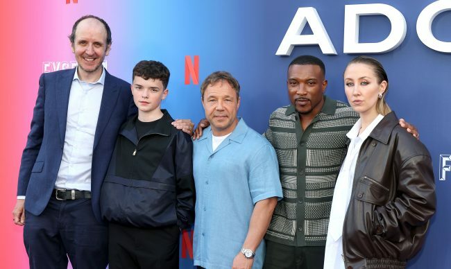 NORTH HOLLYWOOD, CALIFORNIA - MAY 27: (L-R) Jack Thorne, Owen Cooper, Stephen Graham, Ashley Walters and Erin Doherty attend Netflix's "Adolescence" ATAS Event at Television Academy's Wolf Theatre at the Saban Media Center on May 27, 2025 in North Hollywood, California. (Photo by Amy Sussman/Getty Images)