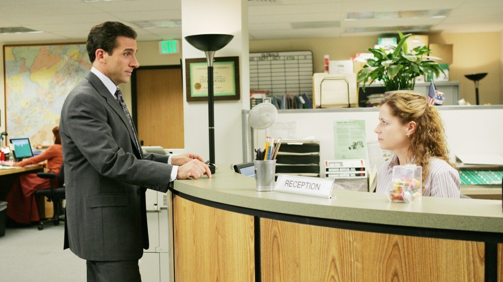Steve Carell and Jenna Fischer in 'The Office'