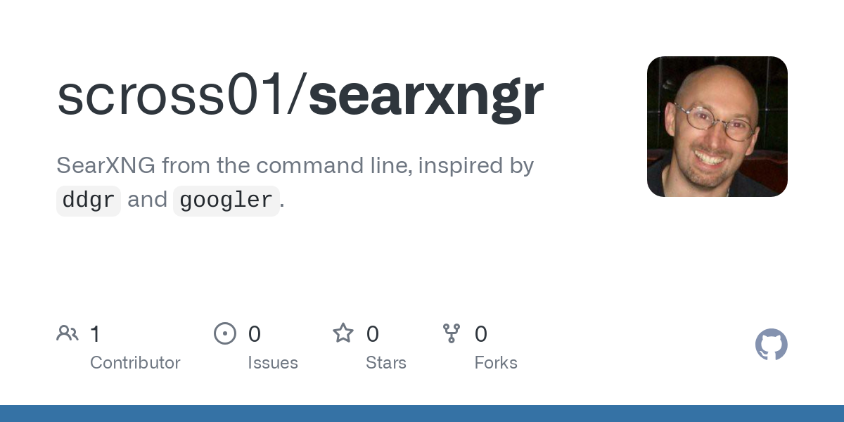 SearXNG from the command line, inspired by `ddgr` and `googler`. - scross01/searxngr