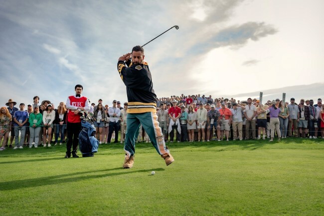 HAPPY GILMORE 2, from left: Benito Antonio Martinez, Adam Sandler, 2025. ph: Scott Yamano /© Netflix /Courtesy Everett Collection