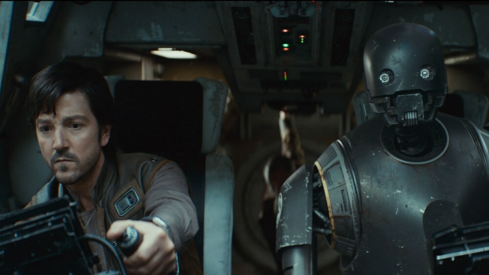 (L-R) Cassian Andor (Diego Luna) and K-2SO (Alan Tudyk) in Lucasfilm's ANDOR Season 2, exclusively on Disney+. Photo courtesy of Lucasfilm. ©2025 Lucasfilm Ltd. & TM. All Rights Reserved.