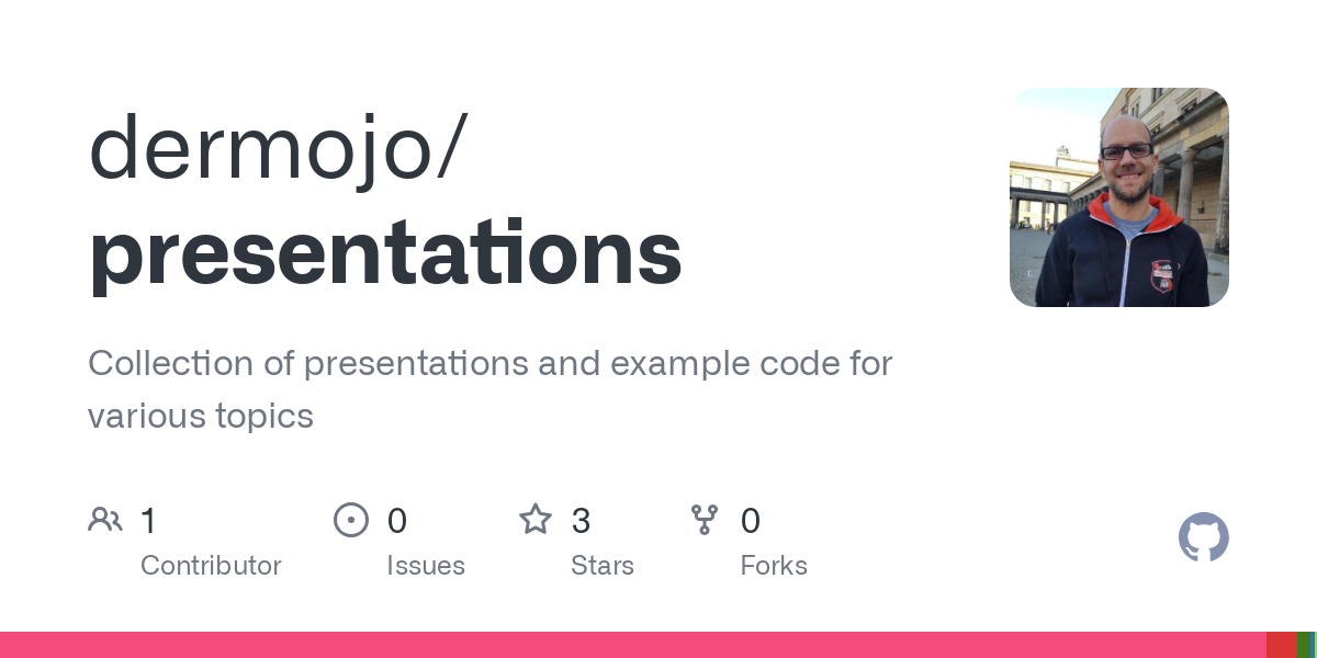 Collection of presentations and example code for various topics - dermojo/presentations