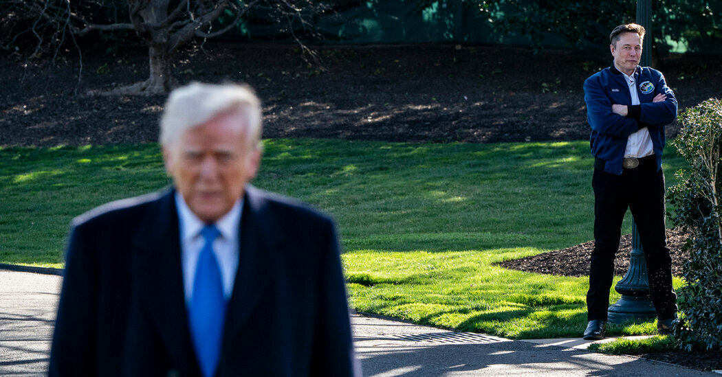 Elon Musk with President Trump at the White House in March, during happier days.