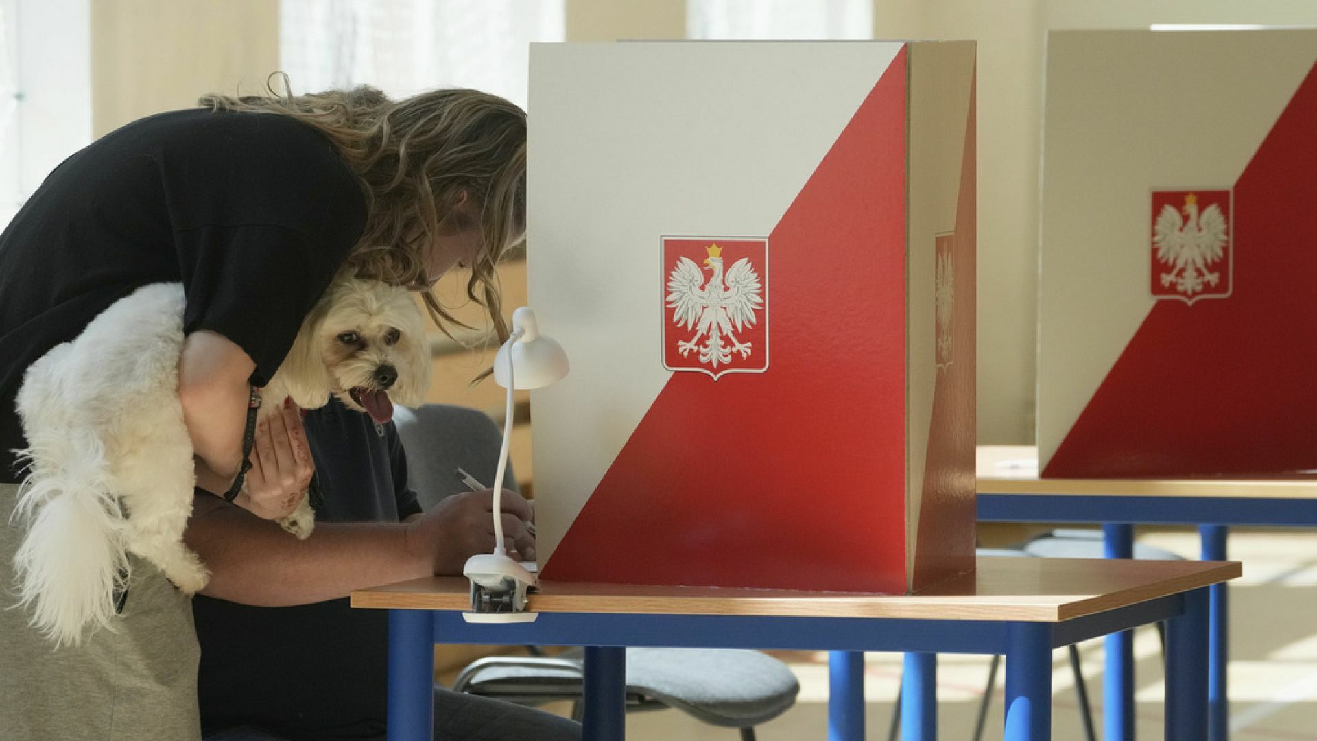 A Polish woman casts her vote in the second round of Poland's presidential election. | Copyright Czarek Sokolowski/Copyright 2025 The AP. All rights reserved