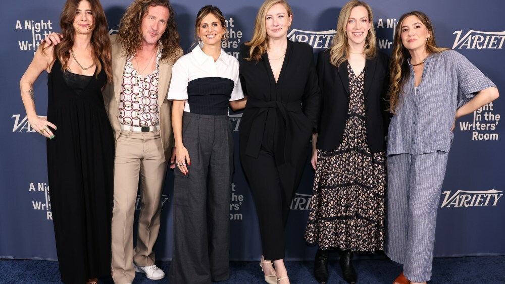 LOS ANGELES, CALIFORNIA - JUNE 05: (L-R) Nikki Toscano, Ian Brennan, Lauren LeFranc, Elizabeth Meriwether, Kim Rosenstock and Olivia Milch attend Variety's 'A Night in the Writers' Room' at Four Seasons Hotel Los Angeles at Beverly Hills on June 05, 2025 in Los Angeles, California. (Photo by Anna Webber/Variety via Getty Images)