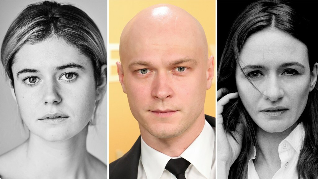 Alison Oliver, Yura Borisov, and Emily Mortimer Alison Oliver, Yura Borisov, and Emily Mortimer