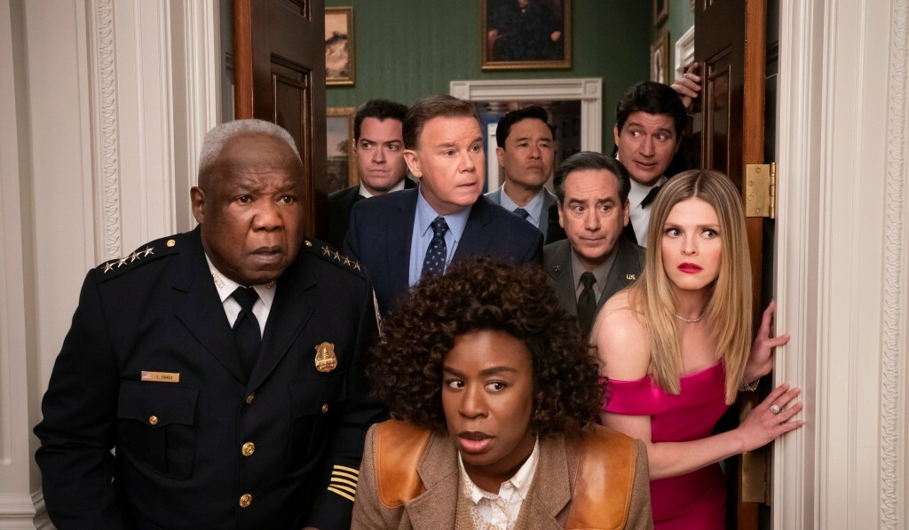 Isiah Whitlock Jr. as Larry Dokes, Dan Perrault as Colin Trask, Spencer Garrett as Wally Glick, Uzo Aduba as Cordelia Cupp, Randall Park as Edwin Park, Andrew Friedman as Irv Samuelson, Ken Marino as Harry Hollinger, Molly Griggs as Lilly Schumacher in episode 101 of 'The Residence'. Isiah Whitlock Jr. as Larry Dokes, Dan Perrault as Colin Trask, Spencer Garrett as Wally Glick, Uzo Aduba as Cordelia Cupp, Randall Park as Edwin Park, Andrew Friedman as Irv Samuelson, Ken Marino as Harry Hollinger, Molly Griggs as Lilly Schumacher in episode 101 of 'The Residence'.