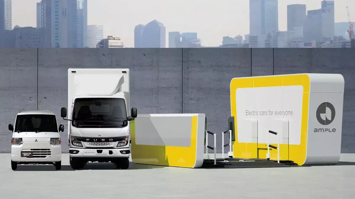 Mitsubishi Develops 5-Minute Electric Vehicle Battery Swapping Network