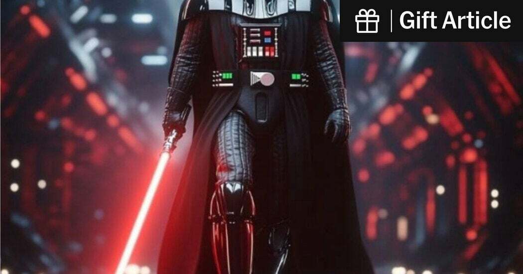Midjourney’s A.I.-generated image of Darth Vader.