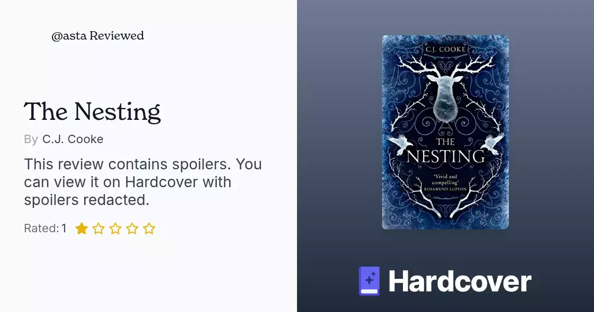 Asta's Review of The Nesting by C.J.  Cooke - Hardcover