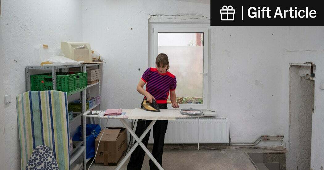 “Coding and textiles intersect in many ways,” said the Dutch textile artist Anna Lucia Goense, pictured preparing fabric for a new embroidered work in her Berlin studio.