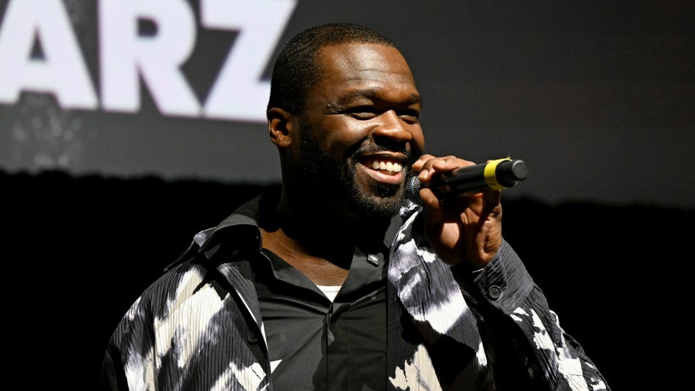 NEW YORK, NEW YORK - JUNE 06: Curtis "50 Cent" Jackson speaks onstage during the “Power Book II: Ghost” Season 4 New York City Premiere on June 06, 2024 in New York City. (Photo by Slaven Vlasic/Getty Images for STARZ)