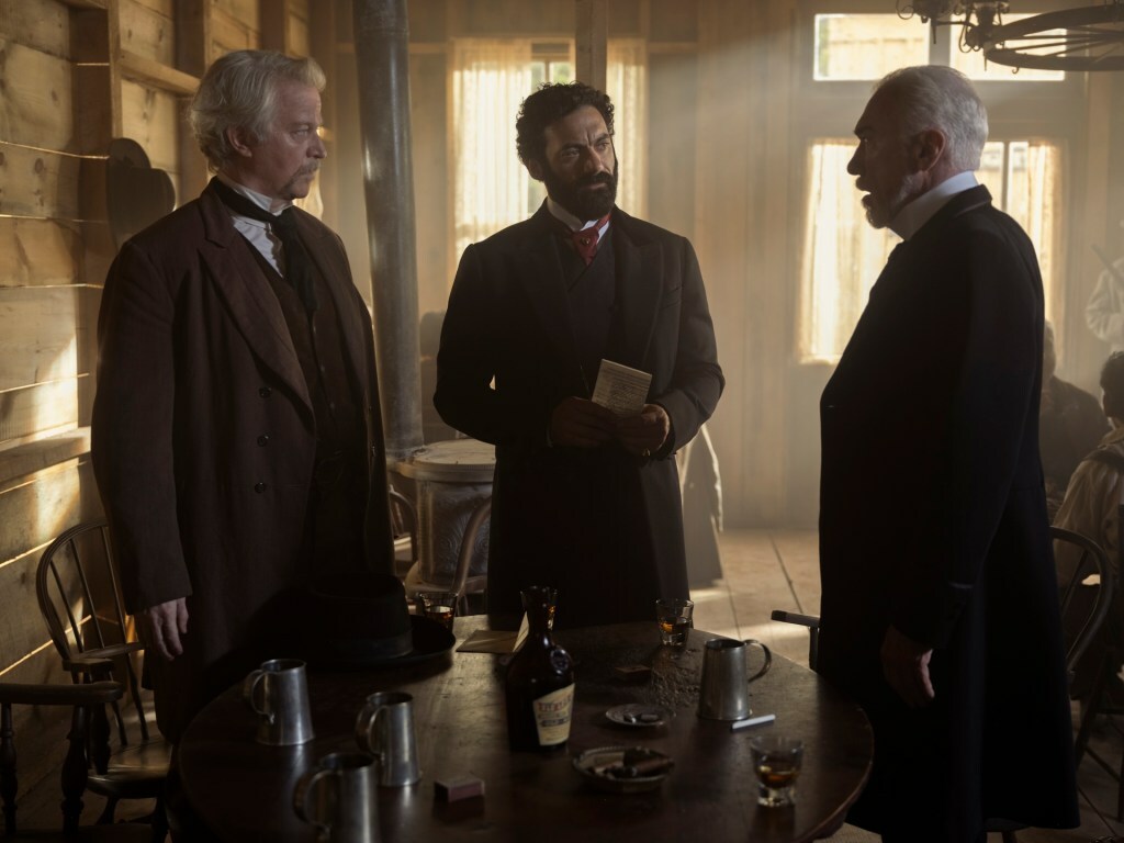 CJ Wilson, Morgan Spector and Patrick Page in 'The Gilded Age' Season 3