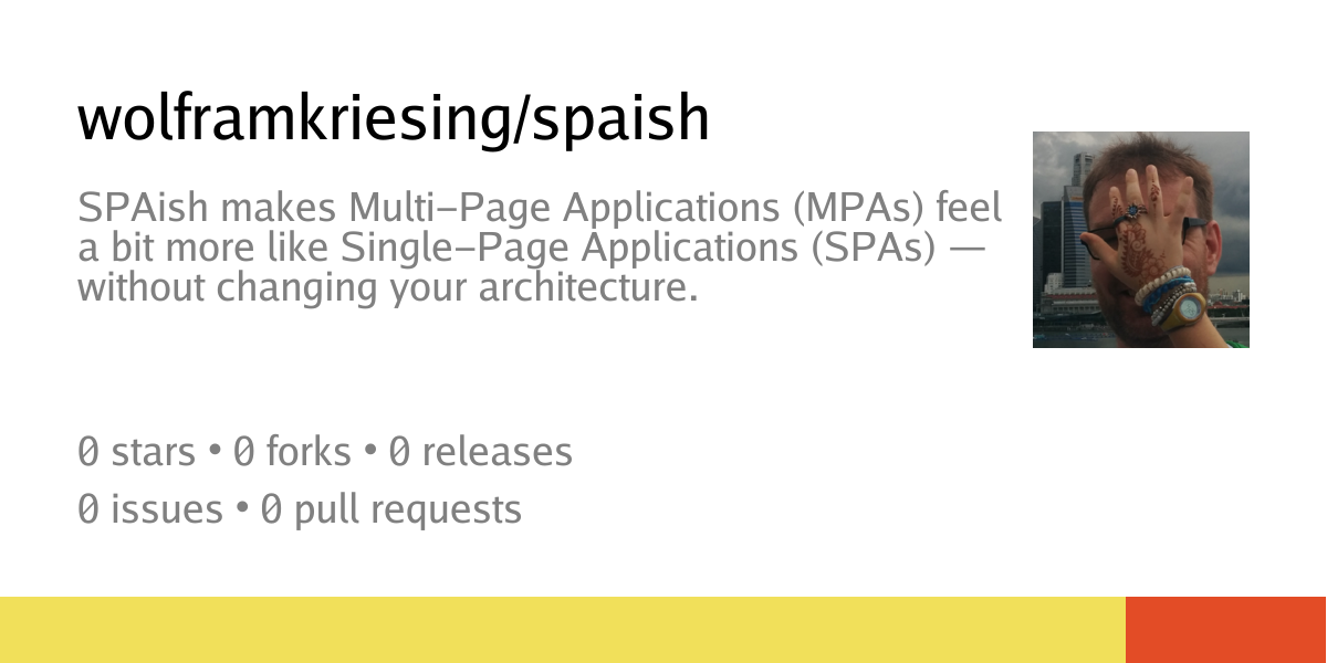 Summary card of repository wolframkriesing/spaish