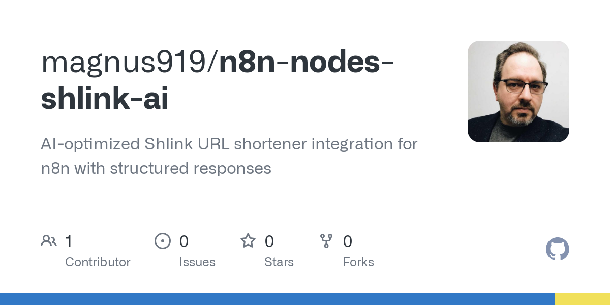 AI-optimized Shlink URL shortener integration for n8n with structured responses - magnus919/n8n-nodes-shlink-ai