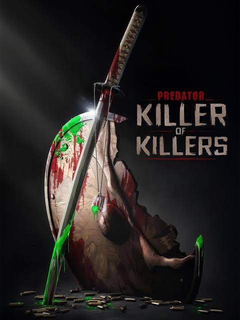 The vertical key art for the "Predator: Killer of Killers" 2025 animated film