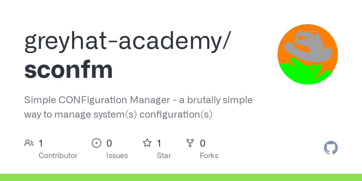 Simple CONFiguration Manager - a brutally simple way to manage system(s) configuration(s) - greyhat-academy/sconfm