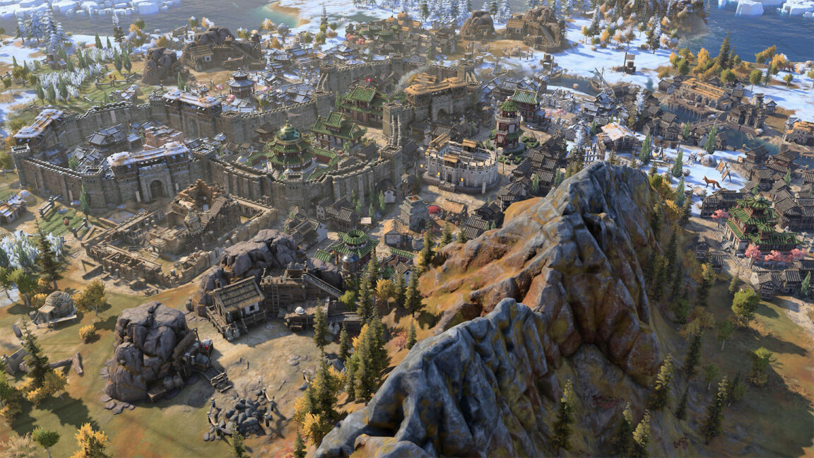 A city in a Civ 7 screenshot