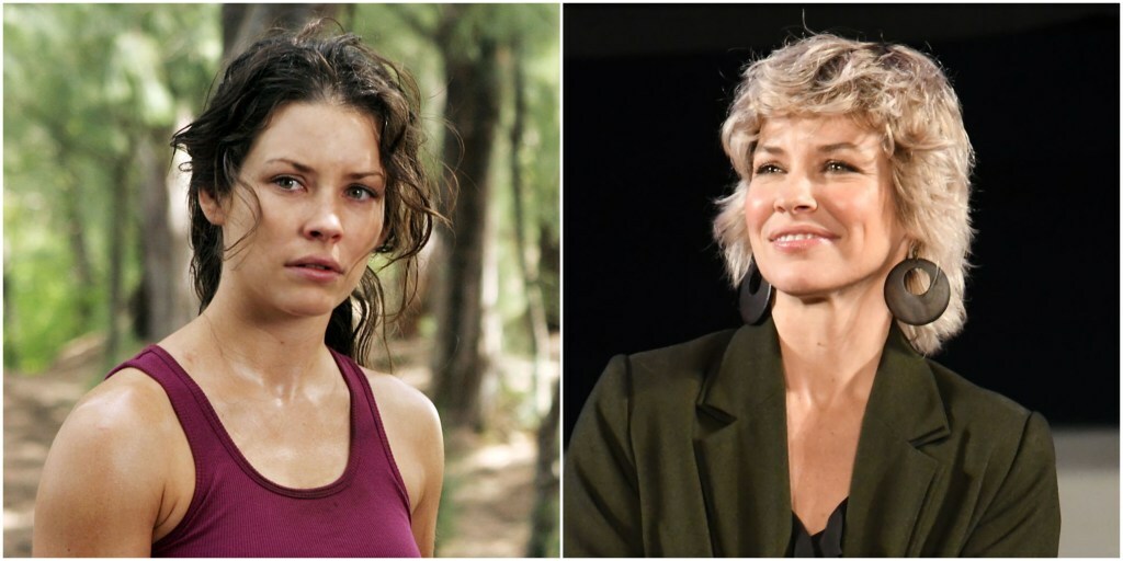 Evangeline Lilly in 'Lost' and in 2023