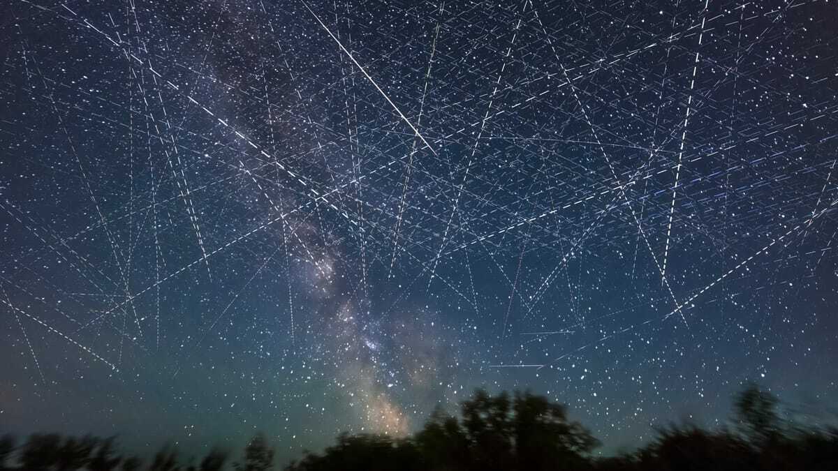 A satellite-filled sky. | Alan Dyer/VWPics/Universal Images Group via Getty Images