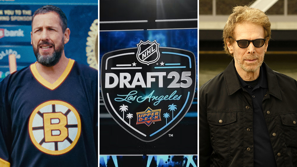 Adam Sandler & Jerry Bruckheimer at NHL Draft