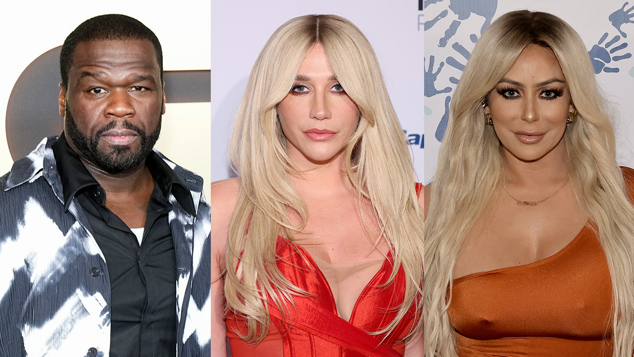 50 Cent, Kesha and Aubrey O'Day 50 Cent, Kesha and Aubrey O'Day
