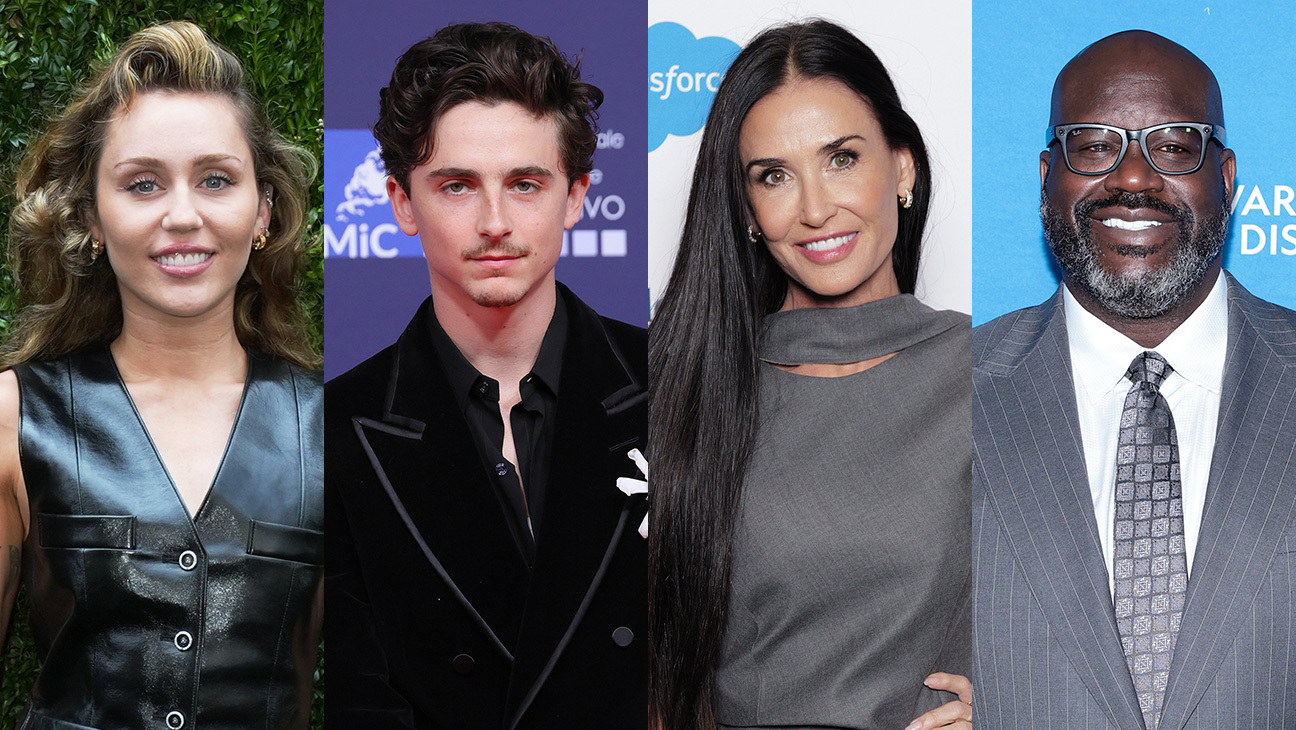 Miley Cyrus, Timothée Chalamet, Demi Moore and Shaquille O'Neal