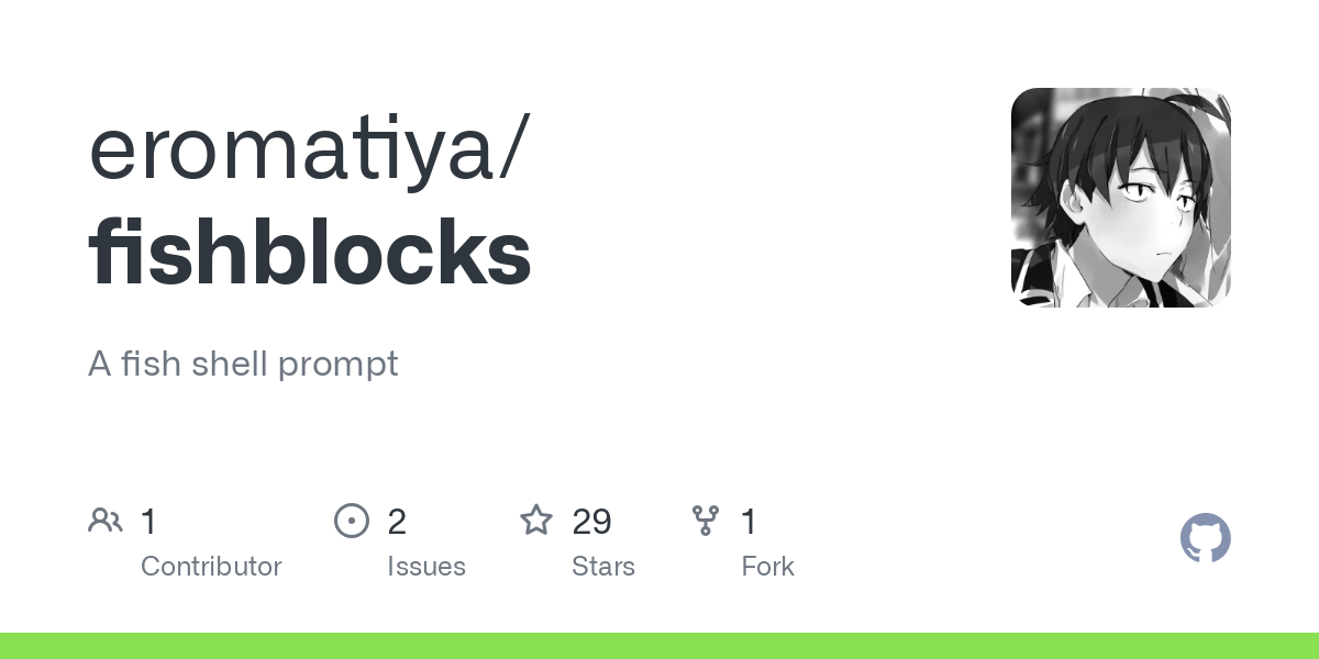 A fish shell prompt. Contribute to eromatiya/fishblocks development by creating an account on GitHub. A fish shell prompt. Contribute to eromatiya/fishblocks development by creating an account on GitHub.
