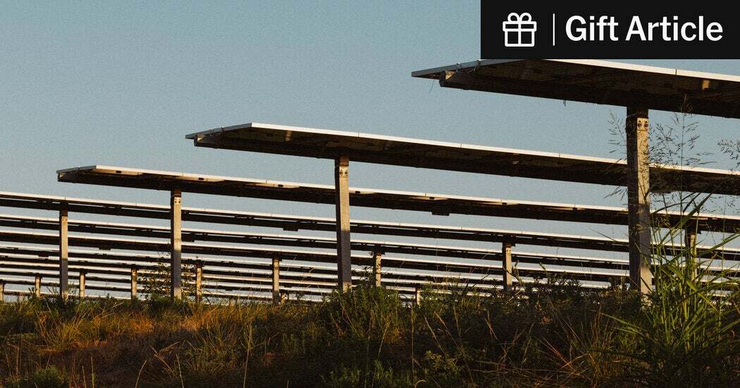 Solar panel arrays in Texas, which has greatly increased its solar capacity.