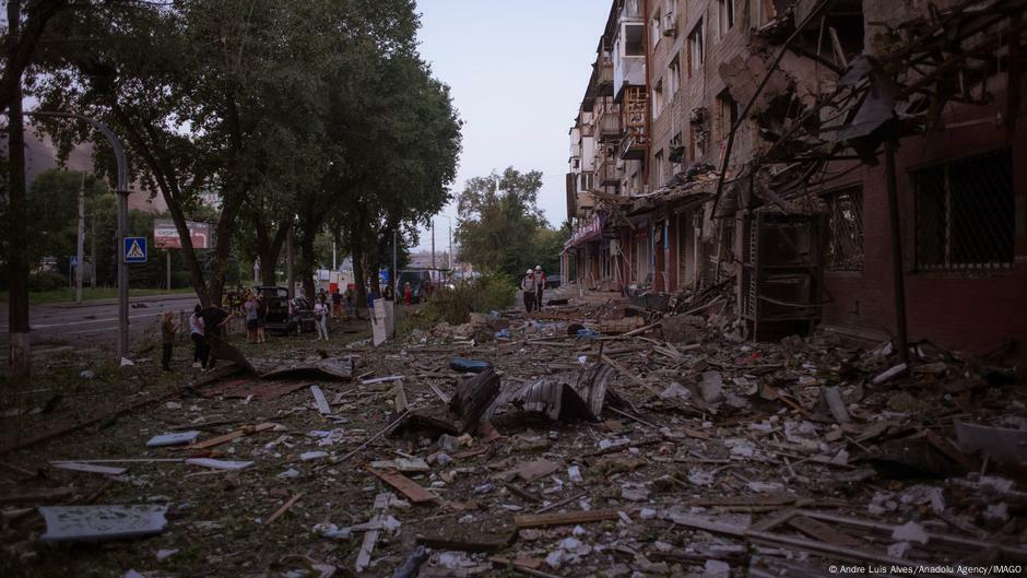 A view of damage after massive drone and missile attack in Kyiv, Ukraine on July 4, 2025