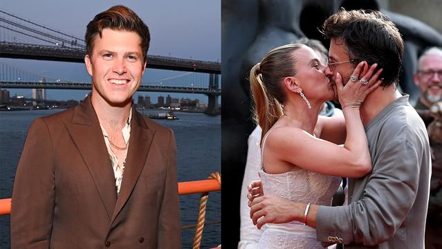 Colin Jost Scarlett Johansson Jonathan Bailey