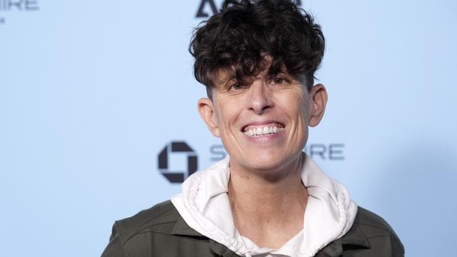 Poet Andrea Gibson, one of the subjects of the documentary film "Come See Me in the Good Light," poses at the premiere of the film during the Sundance Film Festival on Jan. 25, 2025, in Park City, Utah. (AP Photo/Chris Pizzello, File)