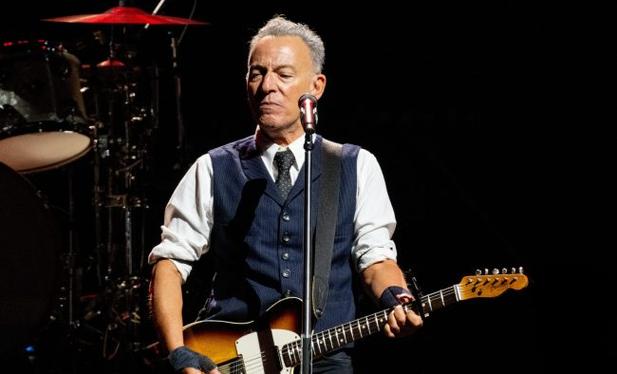 Bruce Springsteen performs during the first night of his 'The Land of Hopes and Dreams' tour