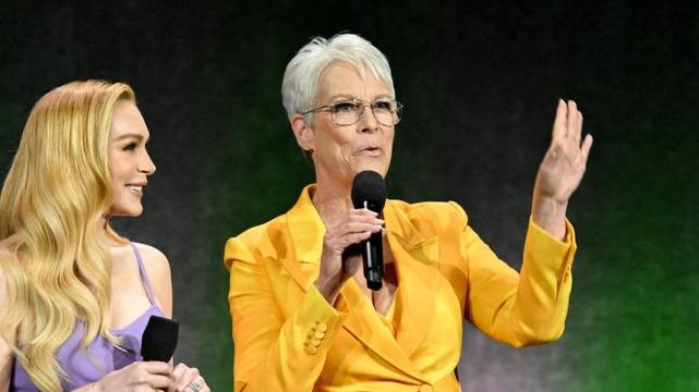 Lindsay Lohan and Jamie Lee Curtis at CinemaCon 2025