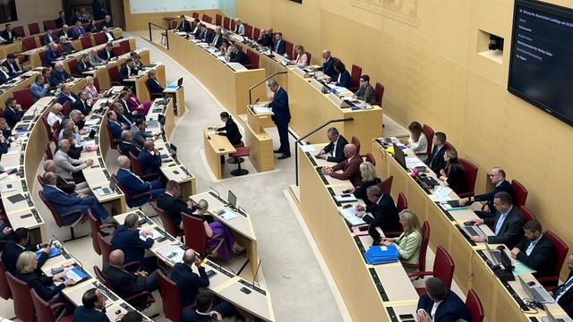 Ministerpräsident Markus Söder bei den Schlussworten im Bayerischen Landtag 