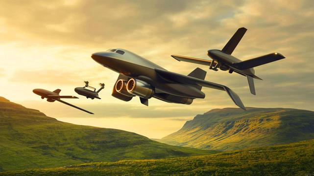 Illustration de l'assemblage d'un jet modulable Aeralis en Écosse, générée par intelligence artificielle.