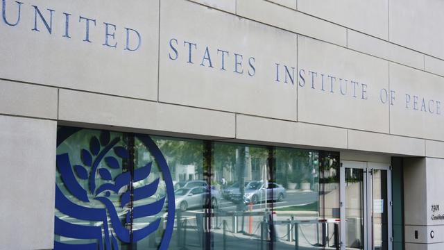 The U.S. Institute of Peace building is pictured, May 19, 2025, in Washington. (AP Photo/Julia Demaree Nikhinson, File)
